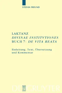 Laktanz. "Divinae institutiones". Buch 7: "De vita beata"_cover