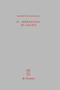 Il "miraggio" di Alceo: Fr. 140 V._cover