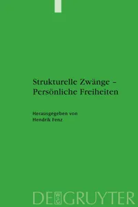 Strukturelle Zwänge – Persönliche Freiheiten_cover