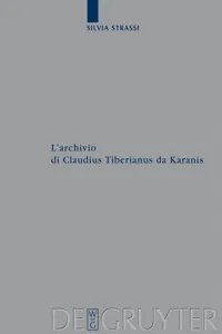 L'archivio di Claudius Tiberianus da Karanis_cover