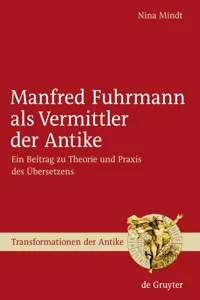 Manfred Fuhrmann als Vermittler der Antike_cover