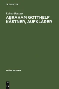 Abraham Gotthelf Kästner, Aufklärer_cover