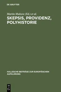 Skepsis, Providenz, Polyhistorie_cover