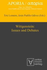 Wittgenstein: Issues and Debates_cover