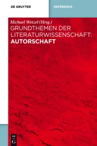 Grundthemen der Literaturwissenschaft: Autorschaft_cover