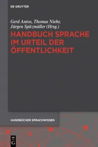 Handbuch Sprache im Urteil der Öffentlichkeit_cover