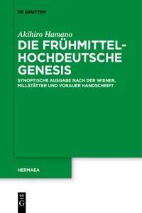 Die frühmittelhochdeutsche Genesis_cover