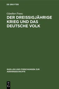 Der Dreißigjährige Krieg und das deutsche Volk_cover