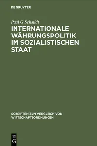 Internationale Währungspolitik im sozialistischen Staat_cover