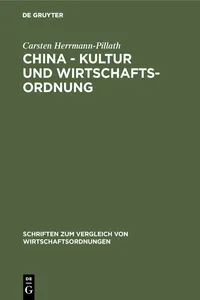 China - Kultur und Wirtschaftsordnung_cover