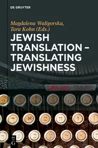 Jewish Translation - Translating Jewishness_cover