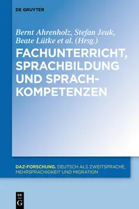 Fachunterricht, Sprachbildung und Sprachkompetenzen_cover