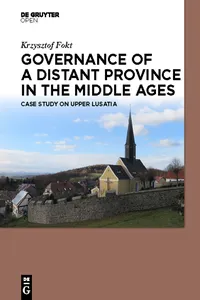 Governance of a Distant Province in the Middle Ages_cover