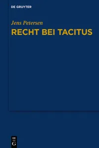 Recht bei Tacitus_cover