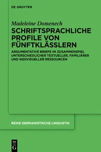 Schriftsprachliche Profile von Fünftklässlern_cover