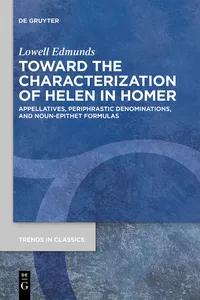 Toward the Characterization of Helen in Homer_cover