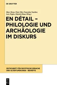 En détail – Philologie und Archäologie im Diskurs_cover