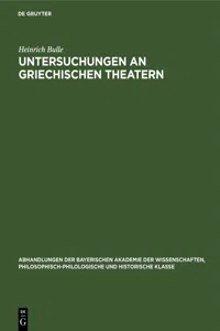 Untersuchungen an Griechischen Theatern_cover