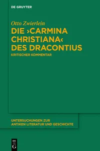 Die ›Carmina christiana‹ des Dracontius_cover