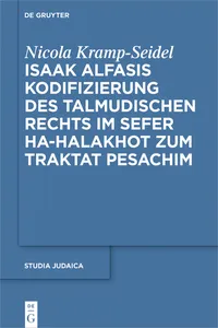 Isaak Alfasis Kodifizierung des talmudischen Rechts im Sefer ha-Halakhot zum Traktat Pesachim_cover