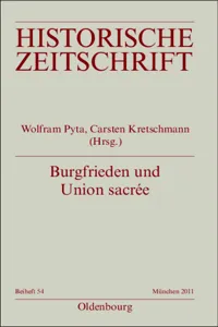 Burgfrieden und Union sacrée_cover