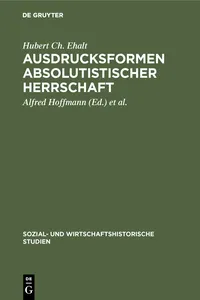 Ausdrucksformen absolutistischer Herrschaft_cover