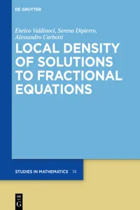 Local Density of Solutions to Fractional Equations_cover