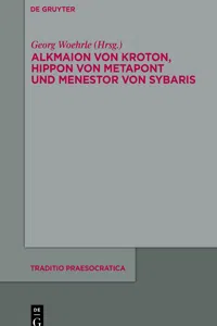 Alkmaion von Kroton, Hippon von Metapont und Menestor von Sybaris_cover