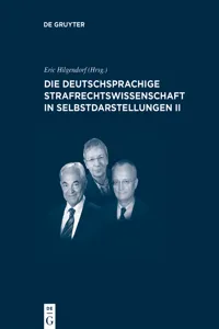 Die deutschsprachige Strafrechtswissenschaft in Selbstdarstellungen II_cover