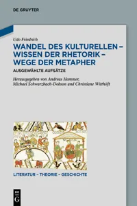 Wandel des Kulturellen – Wissen der Rhetorik – Wege der Metapher_cover