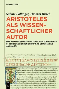 Aristoteles als wissenschaftlicher Autor_cover