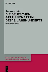 Die Deutschen Gesellschaften des 18. Jahrhunderts_cover