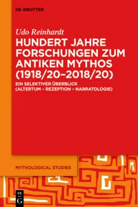 Hundert Jahre Forschungen zum antiken Mythos_cover