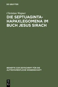 Die Septuaginta-Hapaxlegomena im Buch Jesus Sirach_cover