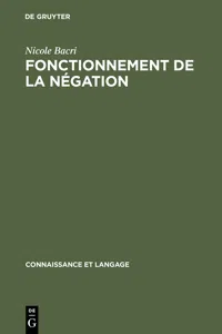 Fonctionnement de la négation_cover