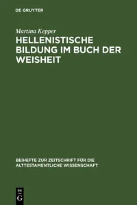 Hellenistische Bildung im Buch der Weisheit_cover