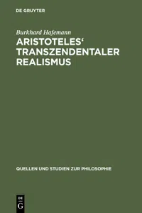 Aristoteles' Transzendentaler Realismus_cover