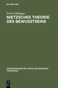 Nietzsches Theorie des Bewußtseins_cover