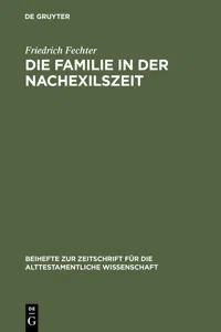 Die Familie in der Nachexilszeit_cover