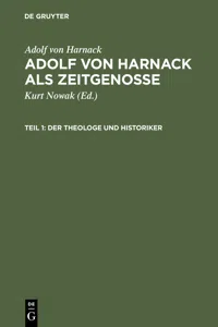 Adolf von Harnack als Zeitgenosse_cover