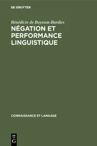 Négation et performance linguistique_cover