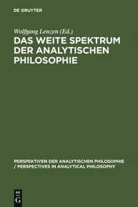 Das weite Spektrum der Analytischen Philosophie_cover