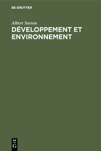 Développement et environnement_cover