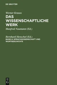 Sprachwissenschaft und Wortgeschichte_cover