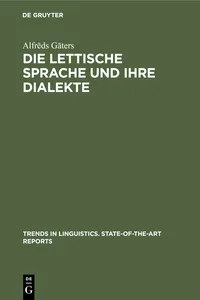 Die lettische Sprache und ihre Dialekte_cover