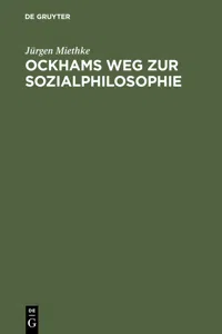 Ockhams Weg zur Sozialphilosophie_cover