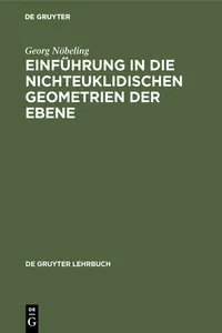 Einführung in die nichteuklidischen Geometrien der Ebene_cover