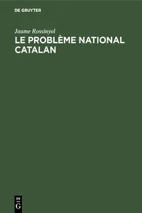 Le problème national catalan_cover