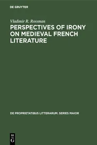 Perspectives of Irony on Medieval French Literature_cover