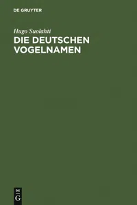 Die deutschen Vogelnamen_cover